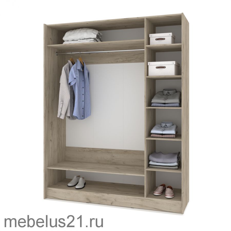 Шкаф купе с зеркалом Браун 160