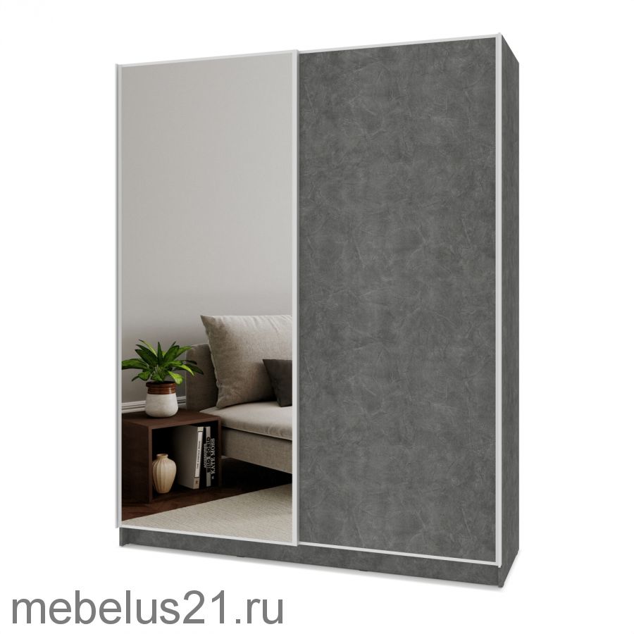 Шкаф купе с зеркалом Браун 160