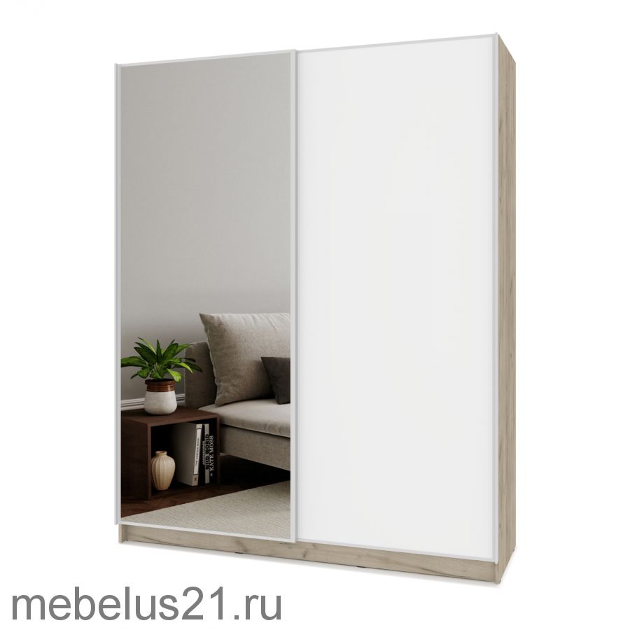 Шкаф купе с зеркалом Браун 180