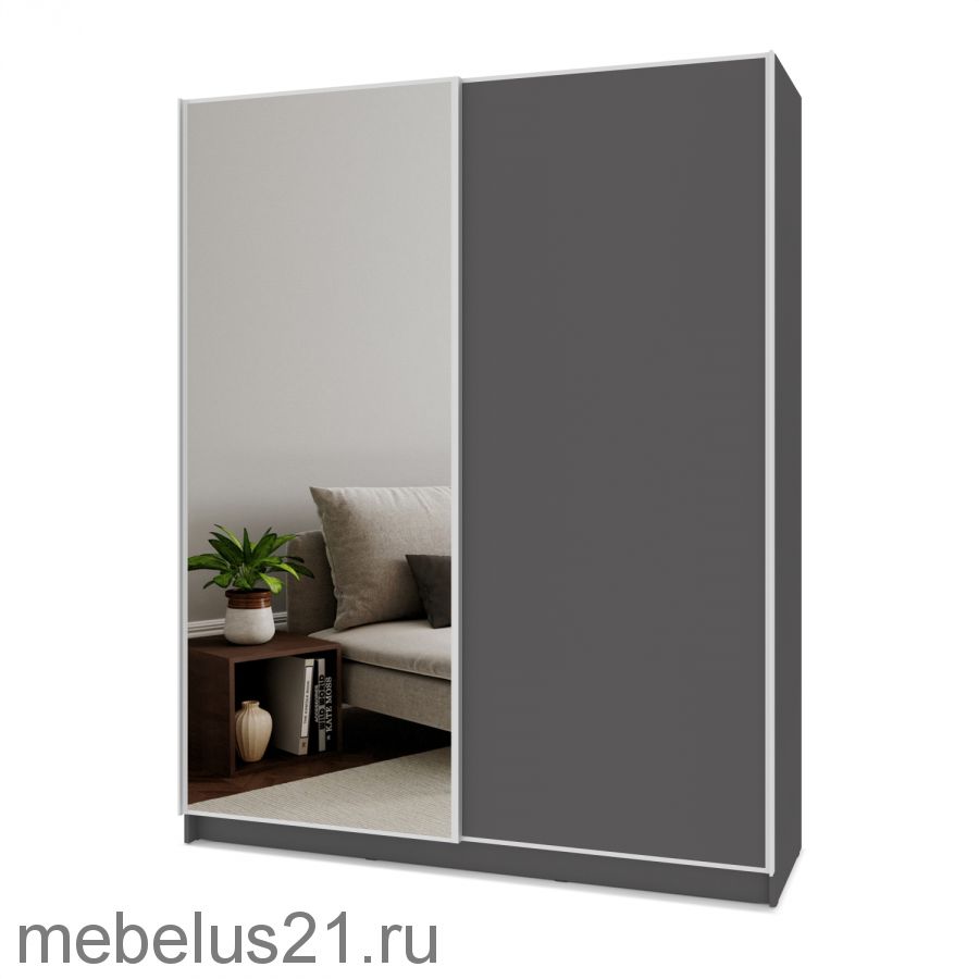 Шкаф купе с зеркалом Браун 180