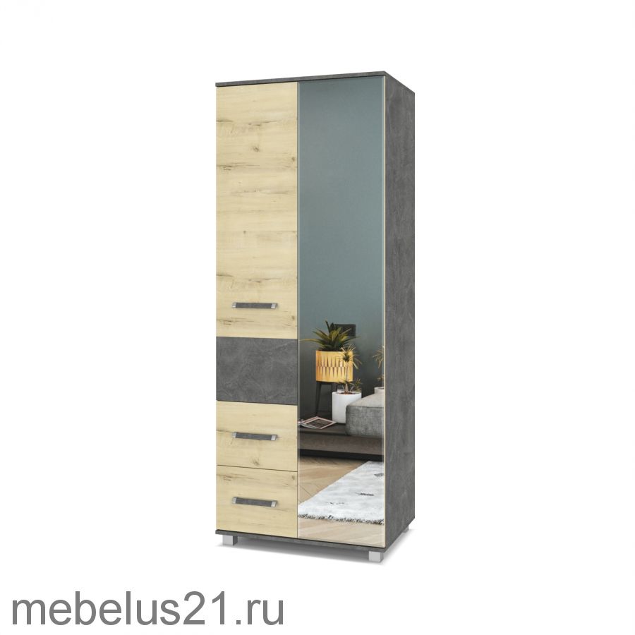 Шкаф  2-х створчатый с зеркалом Виора В-24