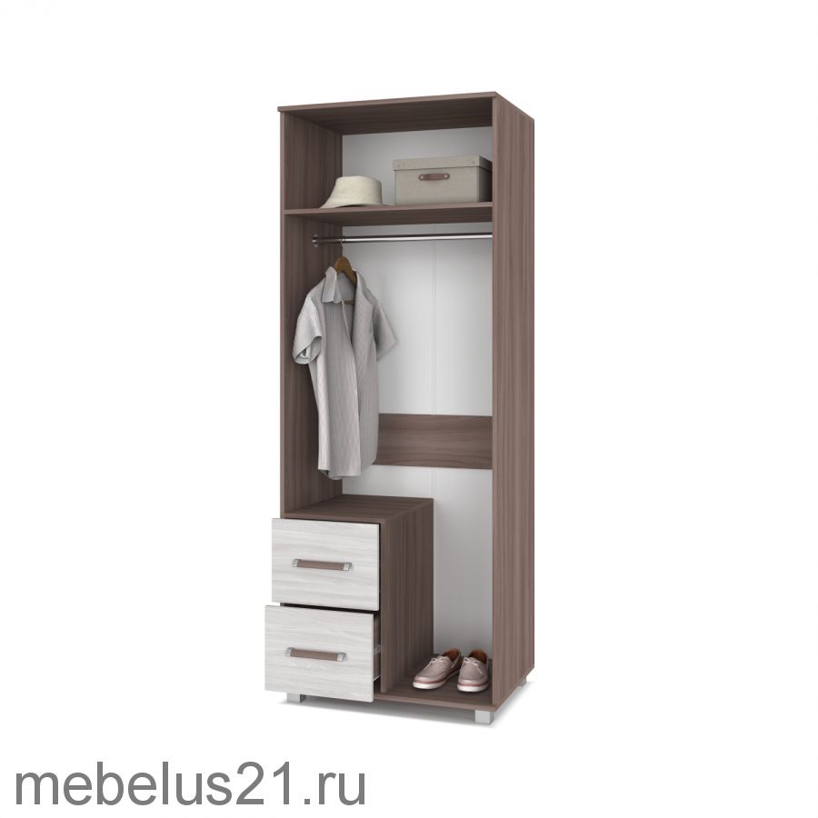 Шкаф  2-х створчатый с зеркалом Виора В-24