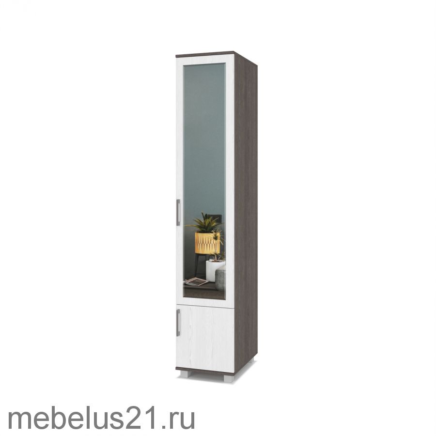 Шкаф пенал с зеркалом  Ева Е-12