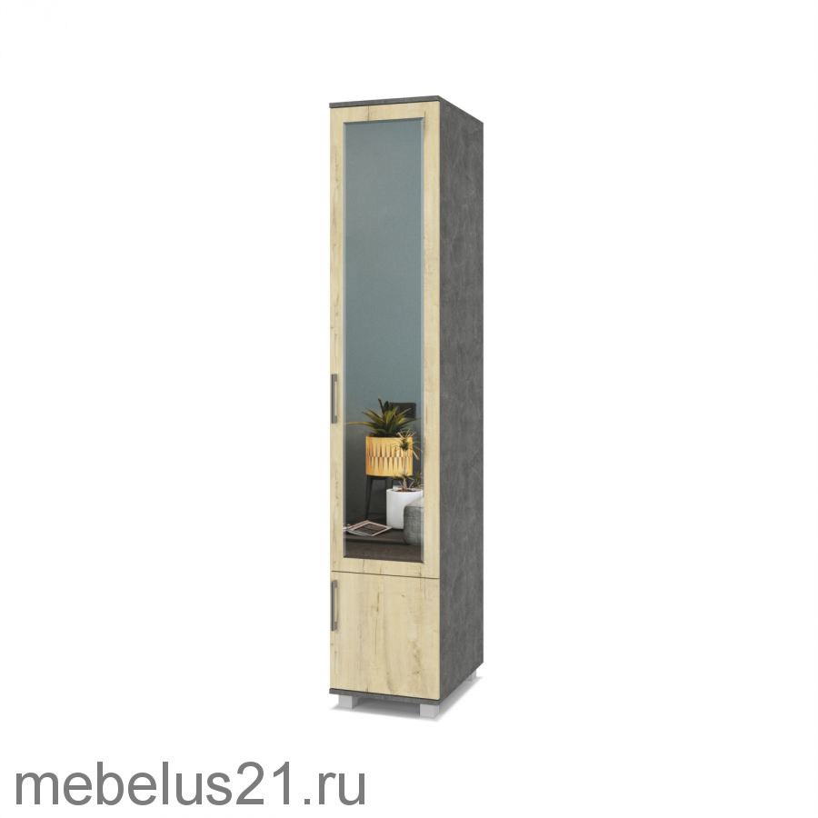 Шкаф пенал с зеркалом  Ева Е-12