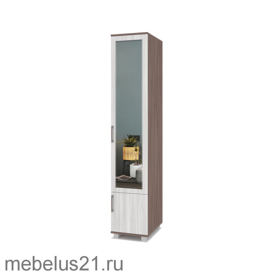 Шкаф пенал с зеркалом  Ева Е-12