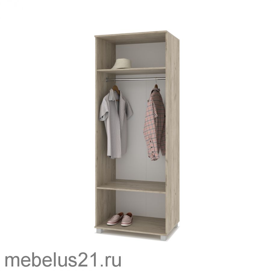 Шкаф 2-х створчатый с зеркалом  Ева Е-22