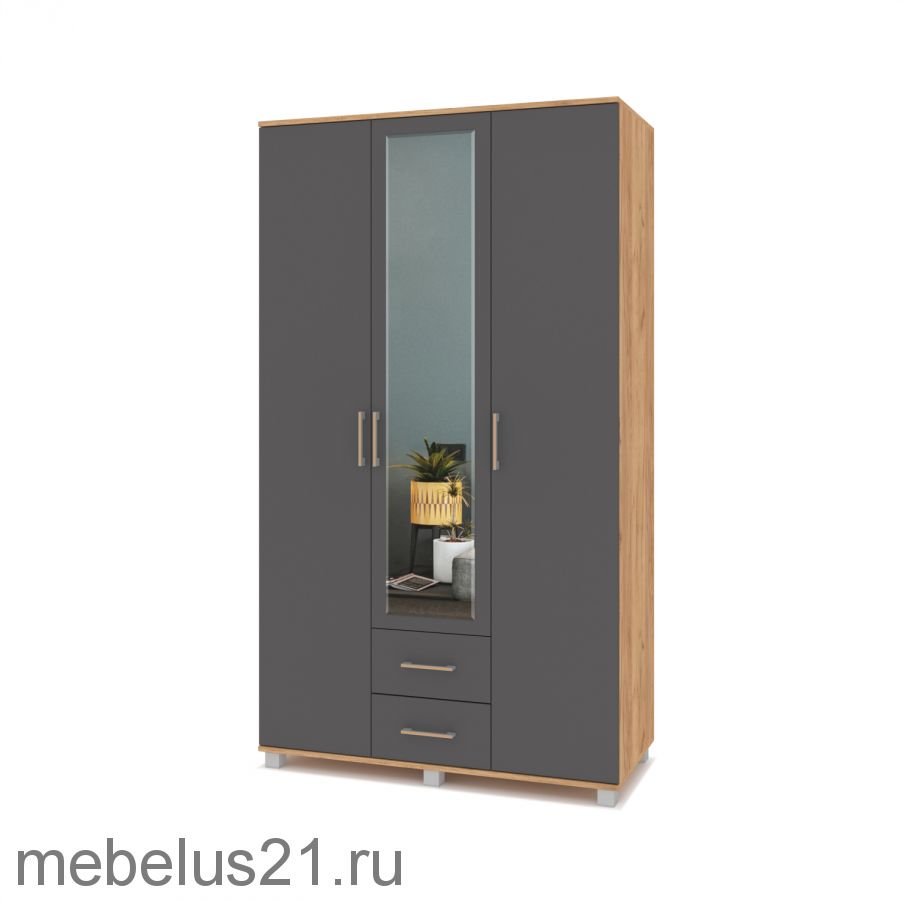 Шкаф  3-х створчатый Ева Е-34