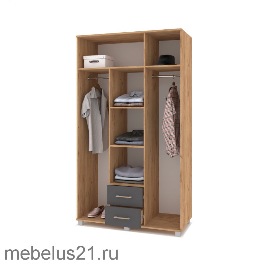 Шкаф  3-х створчатый Ева Е-34