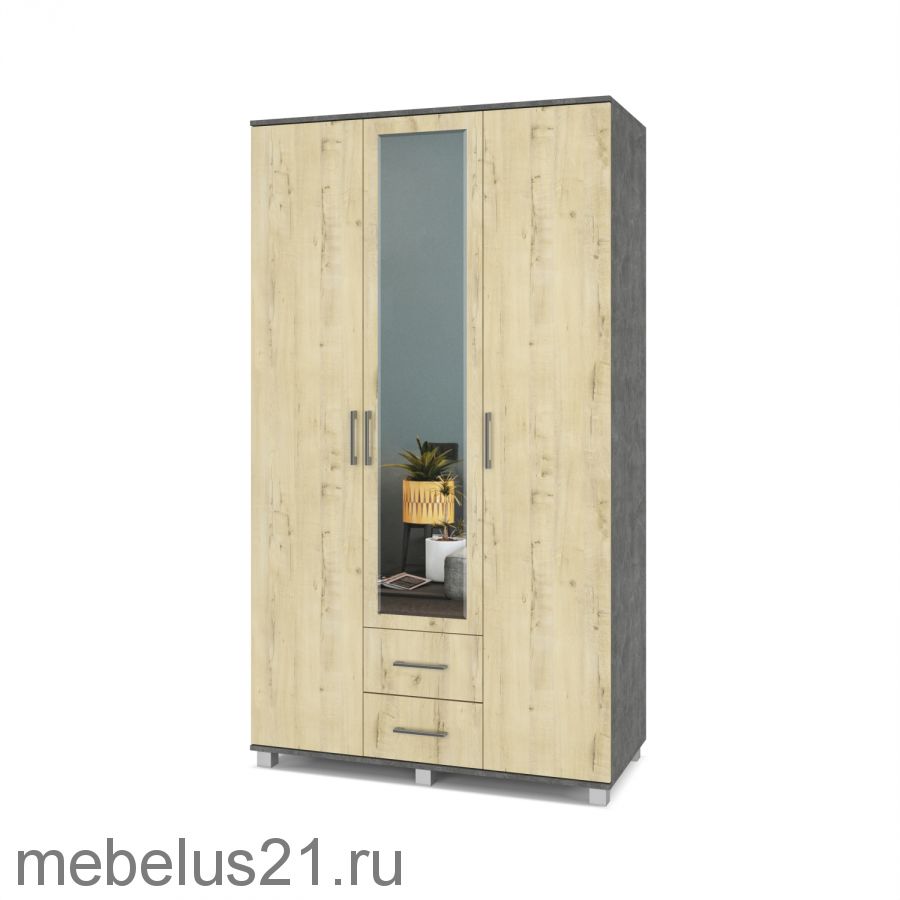 Шкаф  3-х створчатый Ева Е-34