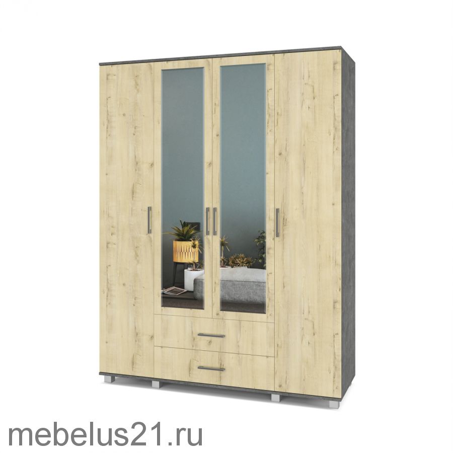 Шкаф 4-х створчатый Ева Е-43