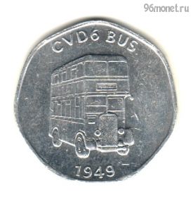 Великобритания. 20 пенсов CVD6 BUS 1949