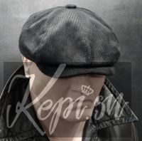 Кепка вельветовая восьмиклинка velvetu мужская кепи