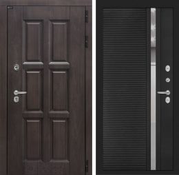 Входная дверь Лабиринт ЛОНДОН ТЕРМО 31 Черный кварц