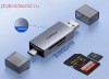 Картридер Pisen USB-A, USB-C SD/microSD USB3.0