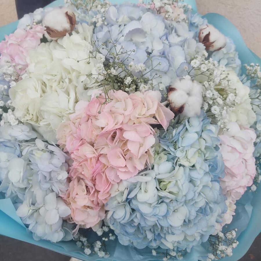 Букет гортензий большой