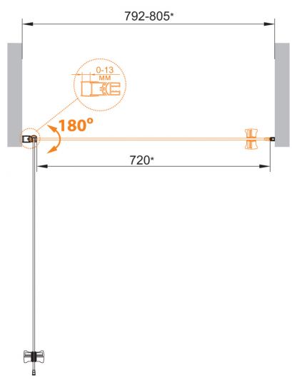 Душевая дверь в нишу CEZARES ECO-O-B-1-80-P-Cr схема 9