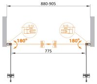 Душевая дверь в нишу CEZARES ECO-O-B-2-90-C-Cr схема 8