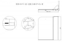 Шторка на ванну CEZARES ECO-O-V-12-120/140-P-Cr-R схема 4