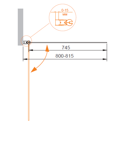 Шторка на ванну CEZARES ECO-O-V-1-80/140-P-Cr-L схема 3