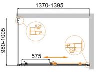 Душевой уголок CEZARES MOLVENO-AH-11-140/100-C-Cr-IV схема 3