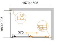 Душевой уголок CEZARES MOLVENO-AH-11-160/100-C-Cr-IV схема 3