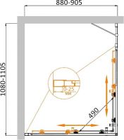 Душевой уголок CEZARES MOLVENO-AH-21-90+20-C-Cr-IV схема 2