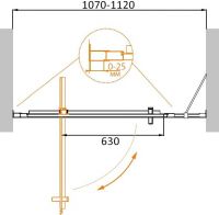 Распашная душевая дверь в нишу CEZARES MOLVENO-BA-11-90+20-C-Cr-IV схема 2