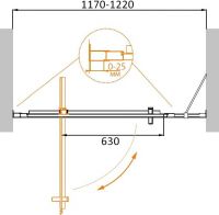 Душевая дверь в нишу CEZARES MOLVENO-BA-11-90+30-C-Cr-IV схема 2