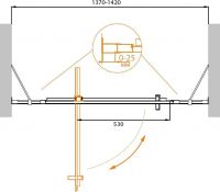 Душевая дверь в нишу CEZARES MOLVENO-BA-12-80+60-C-Cr-IV схема 2