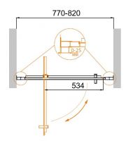 Душевая дверь в нишу CEZARES MOLVENO-BA-1-80-C-Cr-IV схема 3