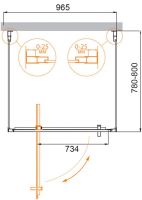 Душевой уголок CEZARES MOLVENO-BA2-100/80-C-Cr-IV схема 2