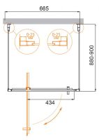 Душевой уголок CEZARES MOLVENO-BA2-70/90-C-Cr-IV схема 2