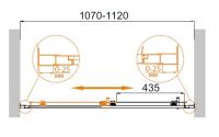 Душевая дверь для проема 110 см CEZARES MOLVENO-BF-1-110-C-Cr-IV схема 3