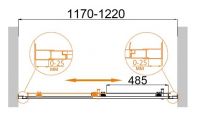 Душевая дверь для проема CEZARES MOLVENO-BF-1-120-P-Cr схема 3