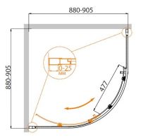 Душевой уголок CEZARES MOLVENO-R-1-90-C-Cr-IV схема 3