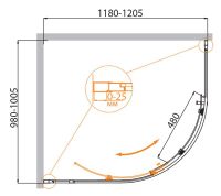 Душевой уголок CEZARES MOLVENO-RH-1-120/100-P-Cr схема 2