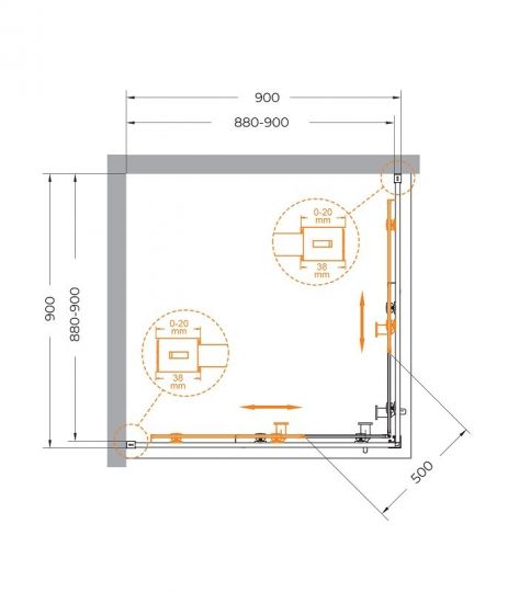 Душевой уголок CEZARES RELAX-304-A-2-90-C ФОТО