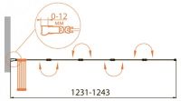 Шторка на ванну CEZARES RELAX-V-5-120/140-P-Bi-L профиль серый схема 2