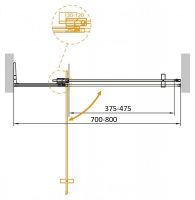 Душевая дверь для проема CEZARES SLIDER-B-1-70/80-C схема 6