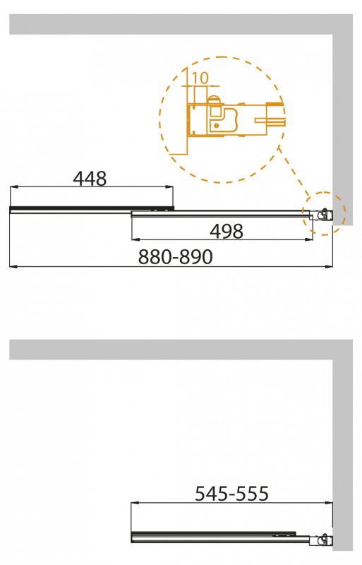 Шторка на ванну CEZARES SLIDER-VF-11-90/150-C-Cr схема 3