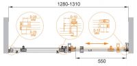 Душевая дверь для проема CEZARES STYLUS-O-M-BF-1-130-C-Cr схема 8