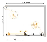 Душевой уголок CEZARES STYLUS-SOFT-A-1-100/100-C-Cr схема 2