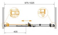 Душевая дверь в нишу CEZARES STYLUS-SOFT-BF-1-100-C-Cr схема 2