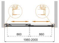 Шторка на ванну CEZARES TANDEM-SOFT-VF-2-200/145 схема 4