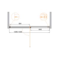 Душевая дверь в проем CEZARES URBAN-B-12-130-C схема 2