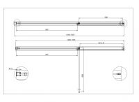 Душевая дверь в проем CEZARES URBAN-B-12-150-C схема 3