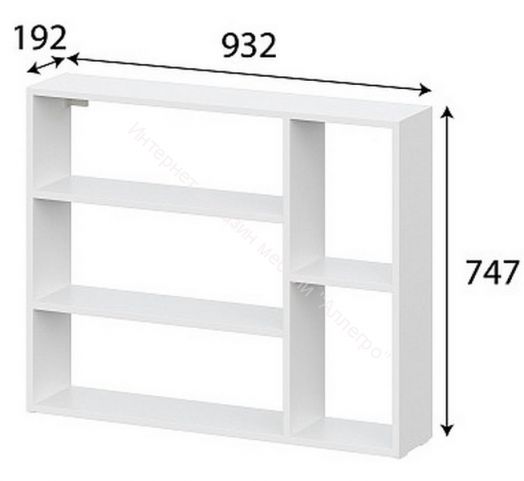 Стеллаж Анри Белый Текстурный