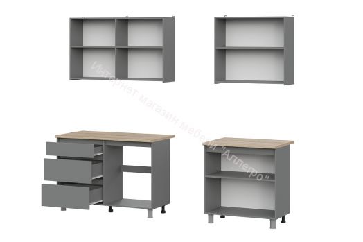 Кухонный гарнитур Денвер 2,0м Графит серый/Дуб Сонома