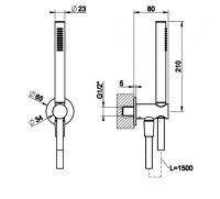 Душевой гарнитур Gessi Shower Sets 63329299 черный матовый схема 1