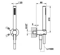 Душевой комплект Gessi Anello 63329031 хром схема 2